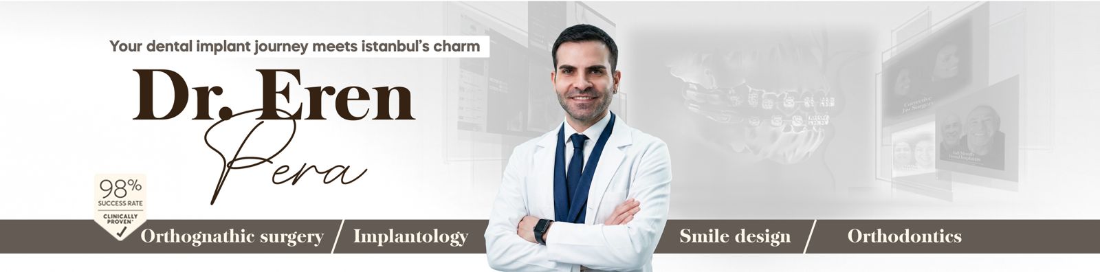 Header image with text 'Let us give the smile you deserve - Istanbul/Turkey' for dental implants page